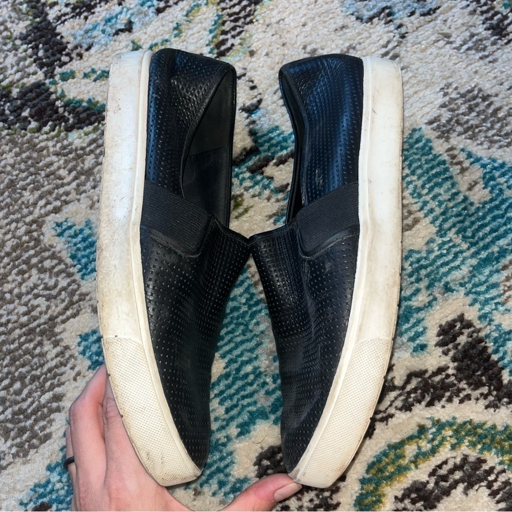 Vince leather black slide on shoes - Picture 3 of 8